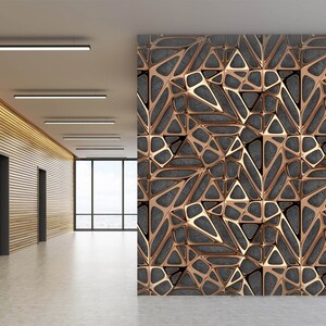 3d ouro openwork arte telhas l349 papel de parede removível auto adesivo extra grande casca & vara papel de parede mural ajstoreart