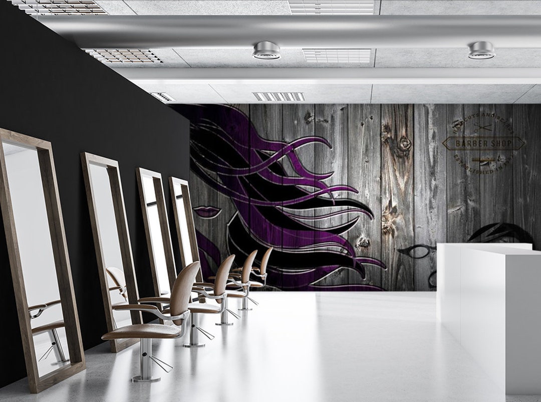 3D Purple Hair Salon L2040 Commercial Removable Wallpaper Self - Etsy 3D Purple Hair Salon L2040 Commercial Removable Wallpaper Self - Etsy