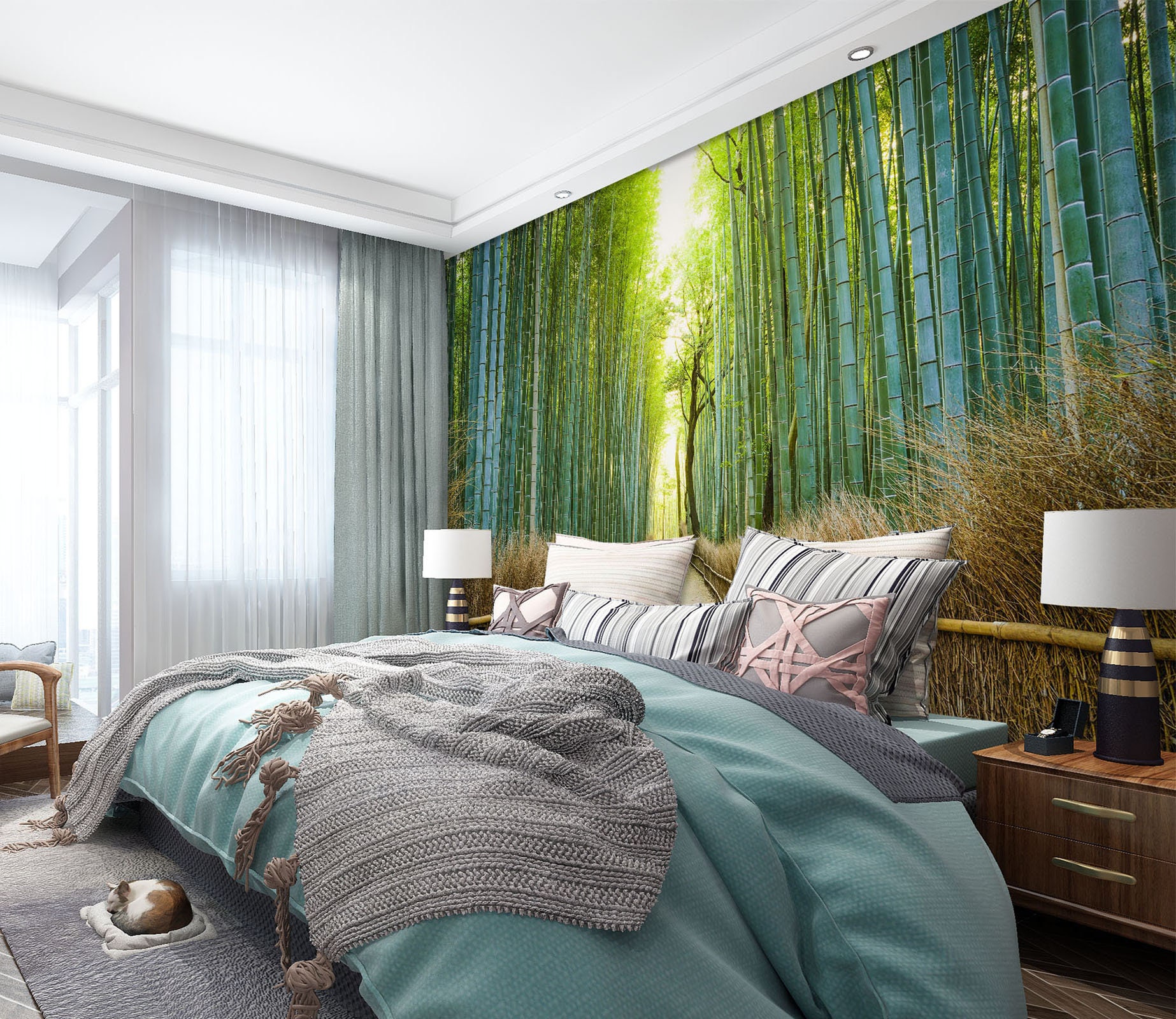 3D Bamboo Forest Path Bedroom L2897 Commercial Removable Wallpaper Self  Adhesive Wallpaper Peel \u0026 Stick Wallpaper Wallpaper Mural Ajstoreart - Etsy, image size:1846x1600
