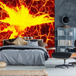 3D Fantasy Flammenadern L8888 abnehmbare Tapete Selbstklebende Tapete extra groß Peel & Stick Tapete Tapete Wandbild AJSTOREArt