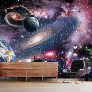 3D Gorgeous Universe L7906 Removable Wallpaper Self Adhesive Wallpaper Extra Large Peel & Stick Wallpaper Wallpaper Mural AJSTOREArt