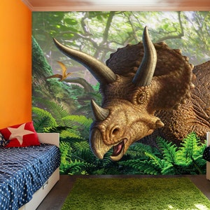 Papel Pintado Autoadhesivo Infantil Dinosaurios - Ydeco Decoración