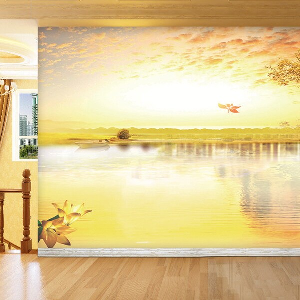 3D Gentle Landscape Painting L9258 Removable Wallpaper Self Adhesive Wallpaper Extra Large Peel & Stick Wallpaper Wallpaper Mural AJSTOREArt