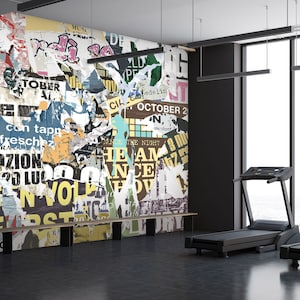 3D Sunshine Fitness Life FFA7470 Gym Removable Wallpaper Self