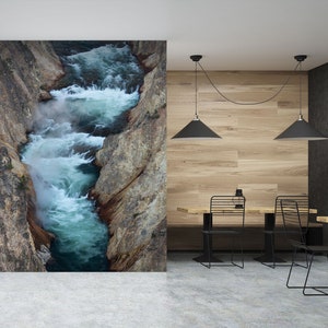 3D Flowing River L8095 abnehmbare Tapete selbstklebende Tapete extra groß Peel & Stick Tapete Tapete Wandbild AJSTOREArt