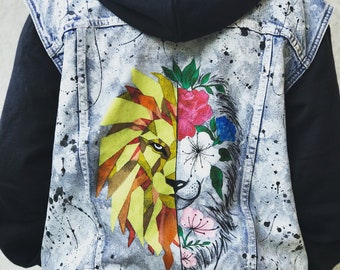 Personalized Denim Jacket | Custom Jacket | Custom Jacket | Hand-painted jacket | Gift idea | Women's jacket | Men's jacket