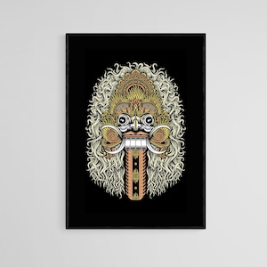 Abstract Mask Tattoo Style Wall Art Print | Tattoo Flash Wall Decor | Traditional Old School Wall Art | Digital Download