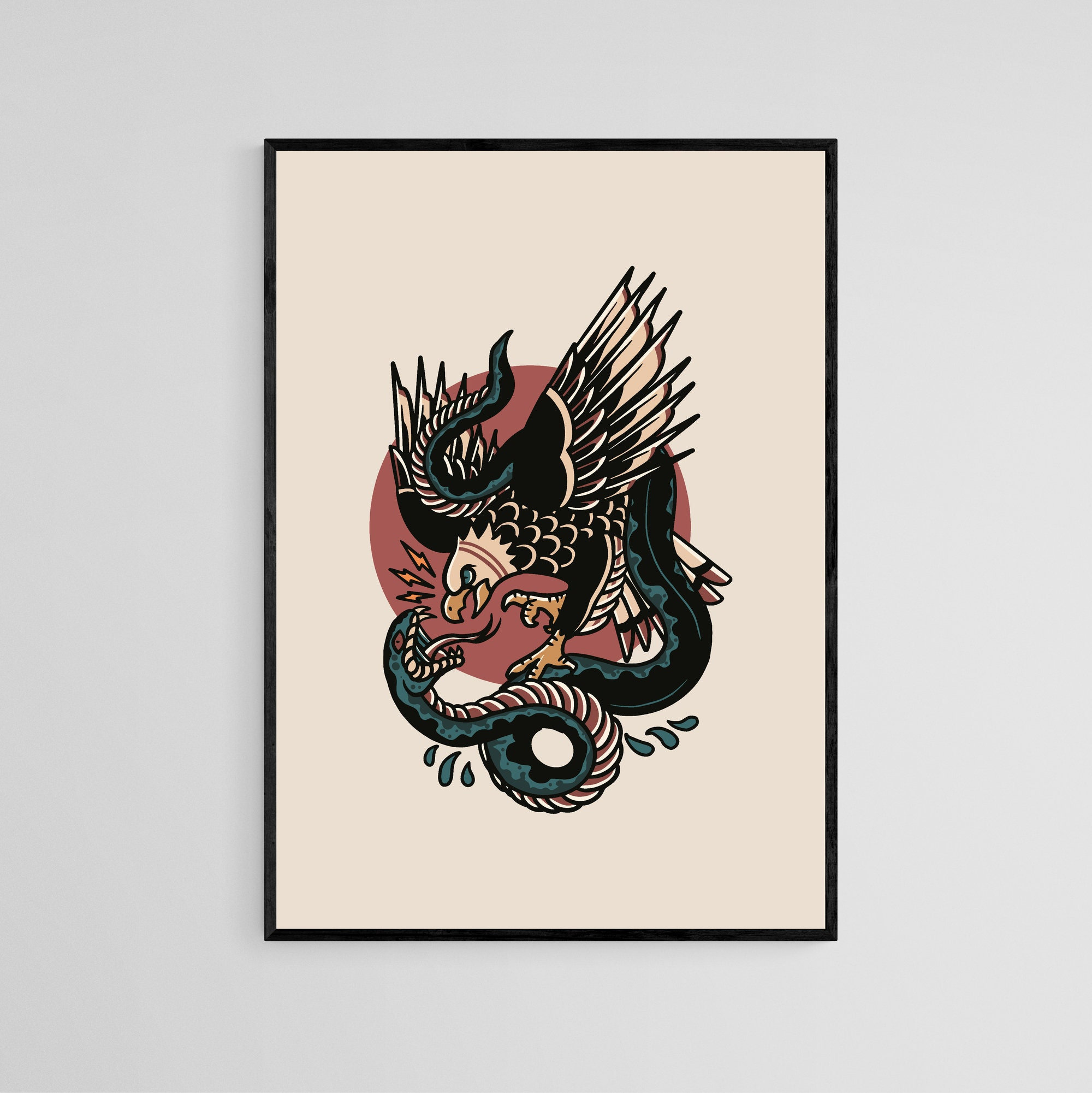 Wood Frame Vintage 食らっ Poster パンサー ピンナップガール Wood Frame Vintage Poster パンサーピンナップガール