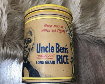 Vintage 1985 Uncle Ben's Converted Rice Tin Can