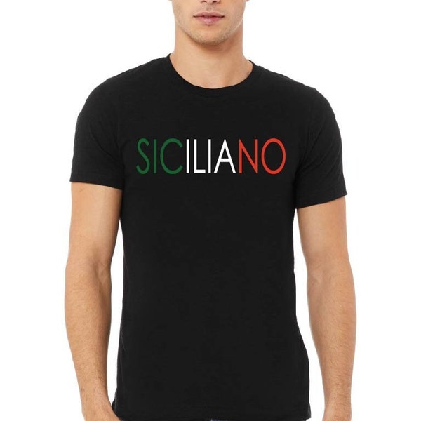 Sicilian Men's T-Shirt SICILIANO - Italian Flag Colors