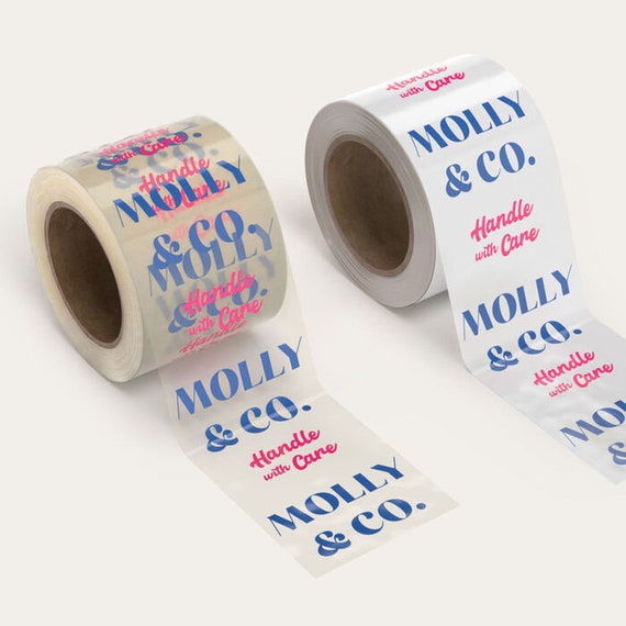 Custom Poly Packing Tape 36 Rolls or 24 Rolls 