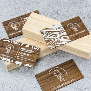 Individuelle VISITENKARTEN AUS HOLZ