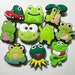 pick your own FROG Cute Cartoon Frogs shoe charms croc charms craft charms multi-use