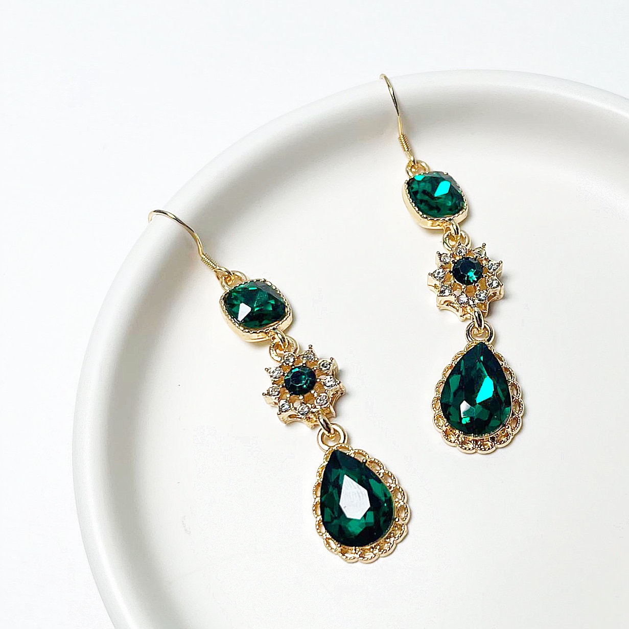Angelina Jolie Emerald Earrings - Etsy
