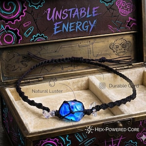 Arcane inspired hexcore bracelet, Hexcore crystal blue bracelet, LOL game lover gift, Vi, Jinx, Caitlyn,Jayce