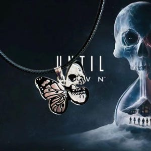 Collana con teschio e farfalla ispirata a Until Dawn, girocollo con effetto farfalla di Left Behind, collana con farfalla di Sam, girocollo per cosplay