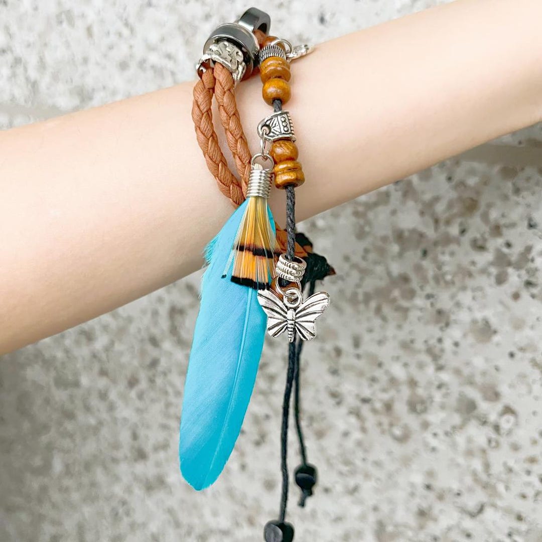 Life is Strange Inspired Blue Feather Bracelet, Rachel Amber