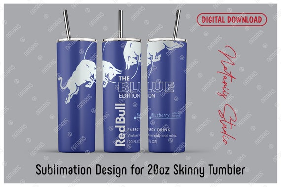 Red Bull Template Seamless Straight PNG Design 20oz SKINNY | Etsy
