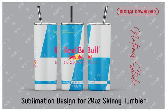 Red Bull Template Seamless Straight PNG Design 20oz SKINNY | Etsy