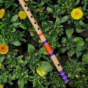 F# Bass Bamboo Bansuri Flute: 27-Inch Indian Professional