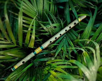 D# Bansuri Flute, Hindustani Bamboo Flute 17 Inches, Indian Professional Bamboo Flute - Personalization available