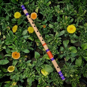 G-Sharp Bass Bansuri Flute 432Hz - 25 Inch Indian Bamboo Flute