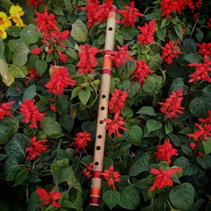 A# Bass Bansuri/ Flute, Bamboo Flute 21 Inches, Indian Professional Bamboo Flute - Personalization available Gift Yoga