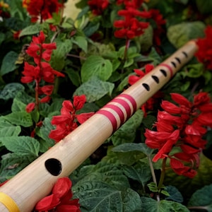 F Bass Bamboo Bansuri Flute: 29-Inch Indian Professional Flute