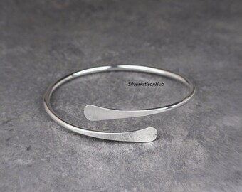 Hand Crafted - Sterling Silver Wrap Bangle / bracelet.