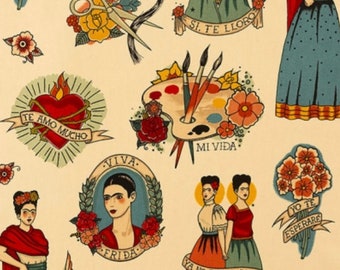 Alexander Henry TODO PARA TI 100% Cotton Fabric - #8307C - Taupe - By the Yard Sewing Quilting Crafting-Mexican-Out of Print