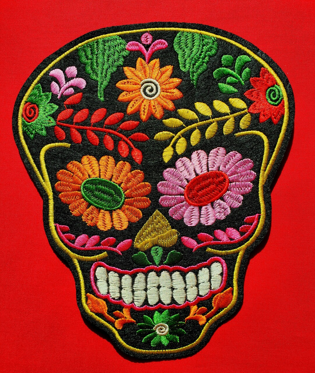 Mexican Embroidered Calavera/sugar Skull Design - Iron/sew