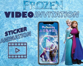 Invito Frozen, Invito video Frozen, Invito compleanno Frozen, Invito compleanno Anna, Invito compleanno Elsa, decorazioni compleanno Frozen