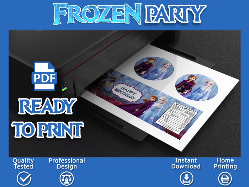 Frozen Pringles Shaker Label Template Frozen Chips Can Etsy Australia