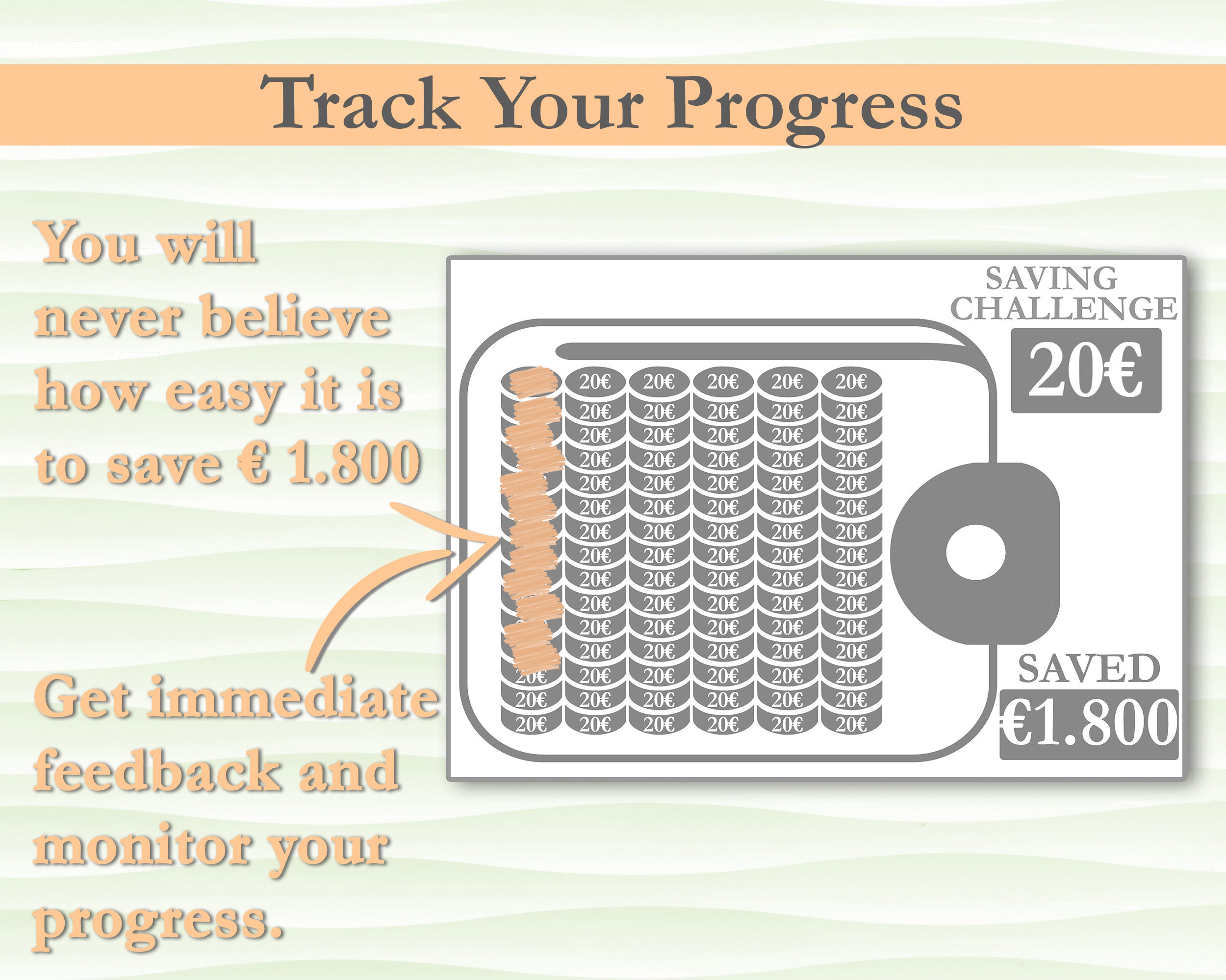 Money Saving Challenge Tracker, Printable Money Tree Spell, Envelope Euro Saving Bundle, A6