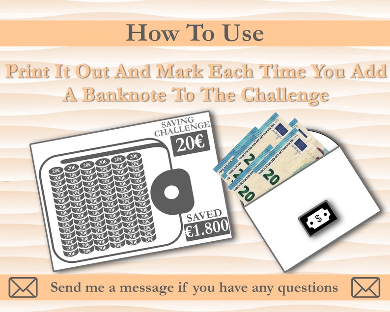 Money Saving Challenge Tracker, Printable Money Tree Spell, Envelope Euro Saving Bundle, A6