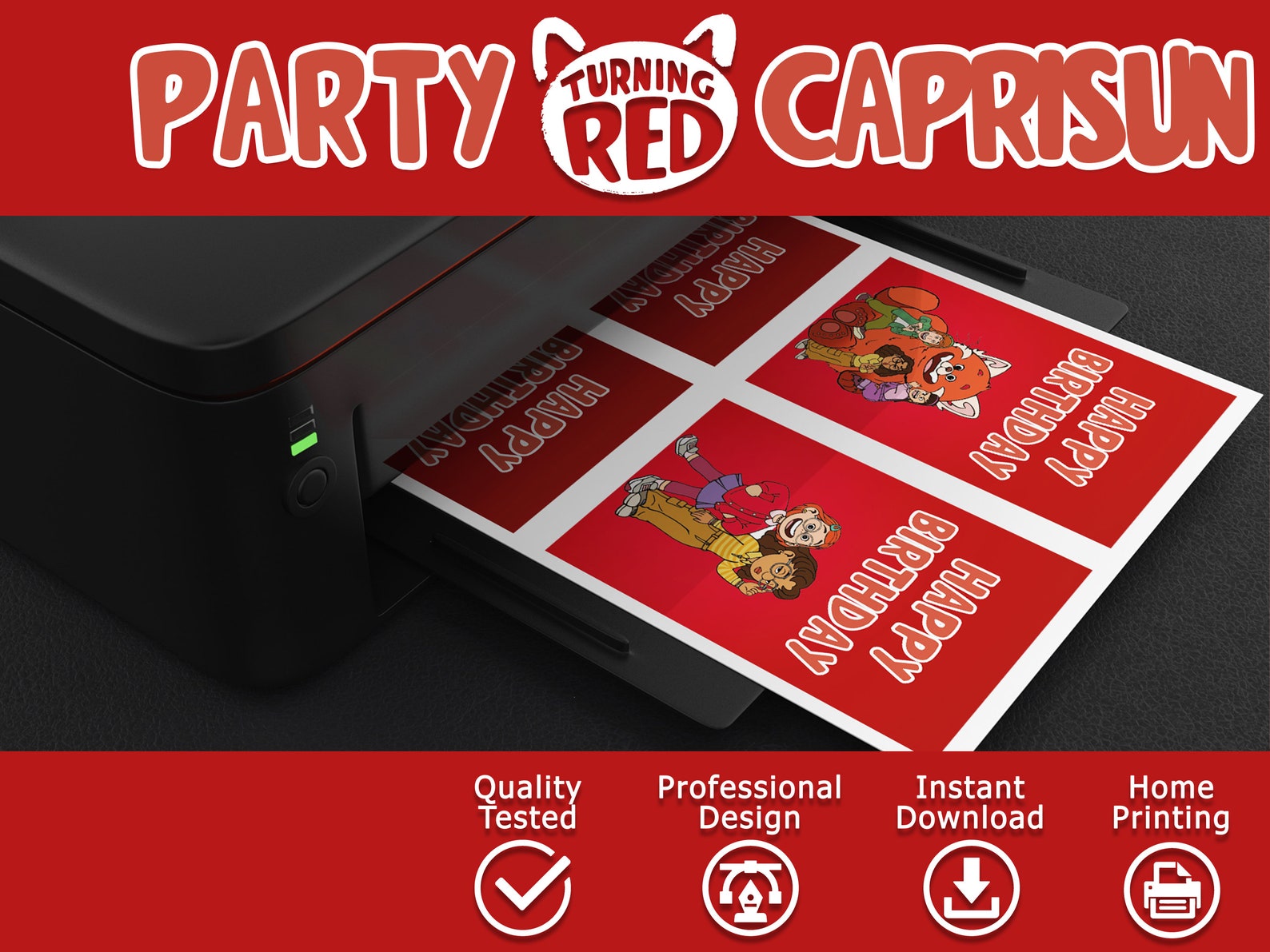 Turning Red Capri Sun Label, Turning Red Caprisun Label, Turning Red ...