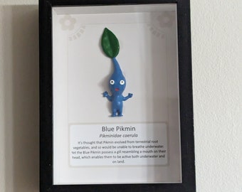 Blue Pikmin museum style display