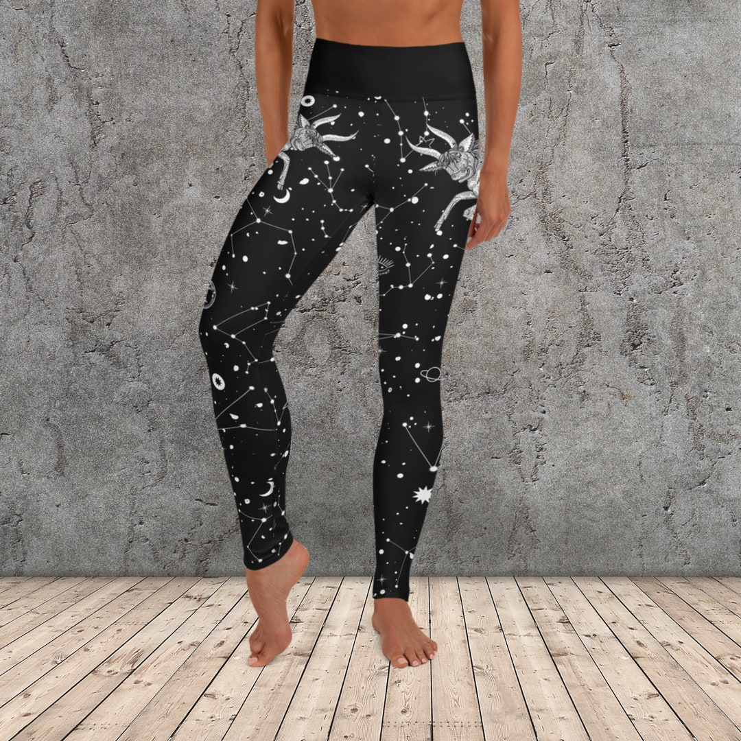 Taurus Zodiac Leggings Black Leggings Workout Legging Zodiac Clothing