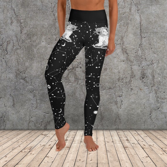 Aries Zodiac Leggings Black Leggings Workout Legging Zodiac