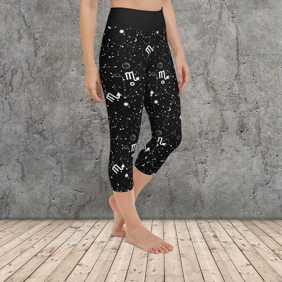 Scorpio Zodiac Yoga Capri Leggings Yoga Capri Womens Capri