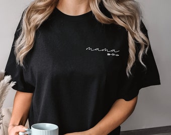 Mama T-Shirt schwarz mit Pfeil & Herz I Geschenk Mama Muttertag / Geburtstag I zu Mutter Kind Outfit kombinierbar I auch als Oversize TShirt