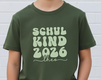 Camiseta retro "Colegial 2026" | Personalizable con nombre | Elige entre 4 colores | Regalo para la vuelta al cole