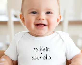 Regalo personalizado para bebé: body con texto personalizado (por ejemplo, "tan pequeño, pero poderoso"). Regalo para el nacimiento y el baby shower.