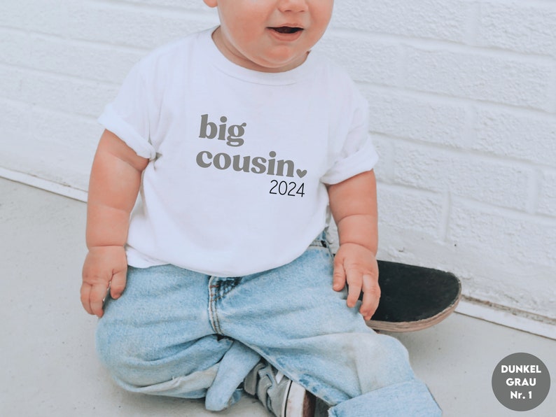 T-shirt pour l'annonce de grossesse grande soeur 2024 ou texte souhaité I annonce du deuxième enfant I cadeau pour grande soeur I couleur souhaitée image 4