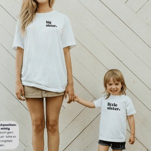 T-shirt pour l'annonce de grossesse grande soeur 2024 ou texte souhaité I annonce du deuxième enfant I cadeau pour grande soeur I couleur souhaitée image 3