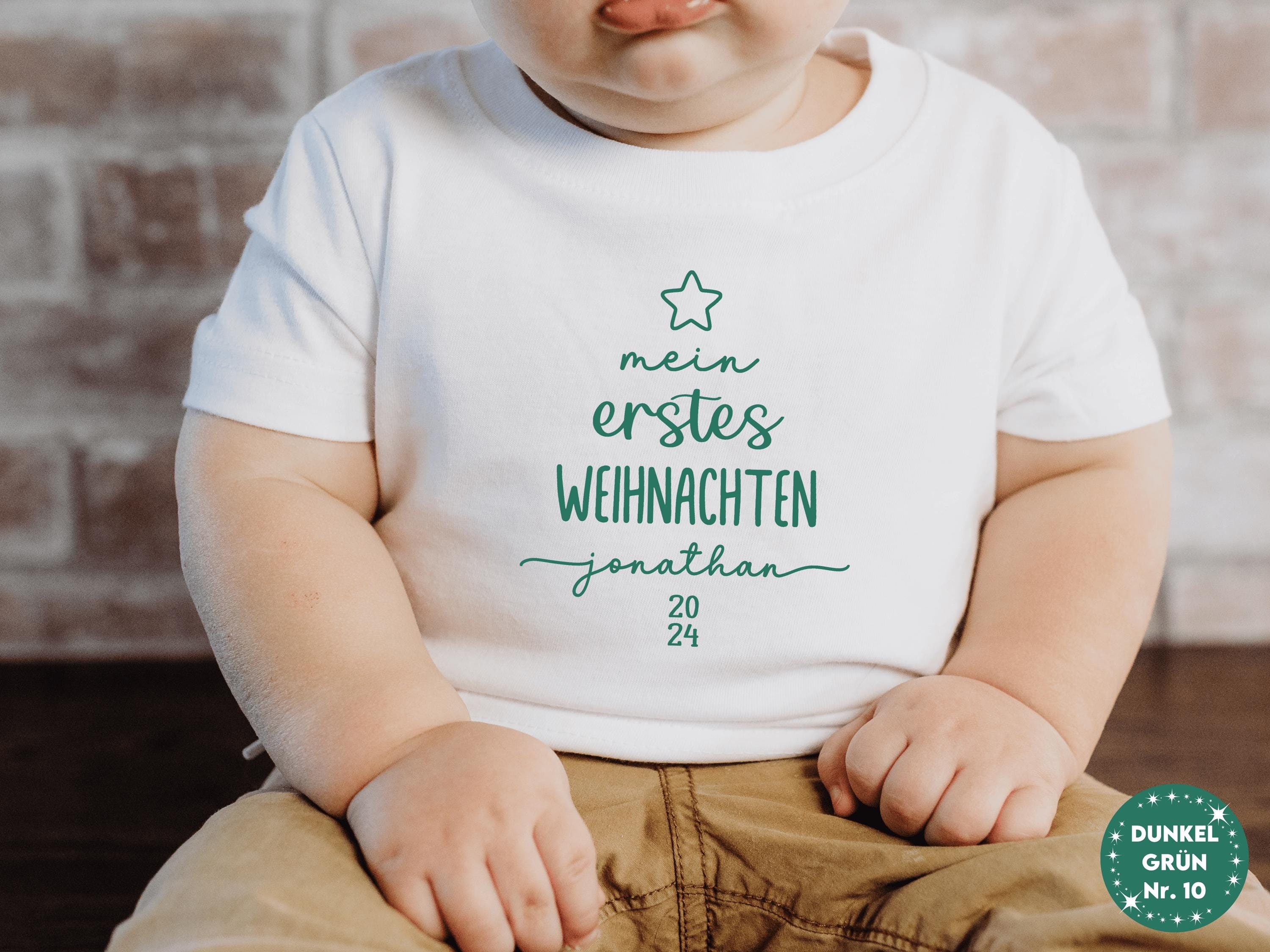 My first Christmas 2024 T-shirt or long-sleeved shirt / bodysuit I Christmas tree star I personalized with name I Christmas outfit baby