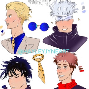 Jujustu kaisen/ Nananmi kento/ Gojo Satoru/ Megumi Fushiguro/Yuji Itadori/Anime