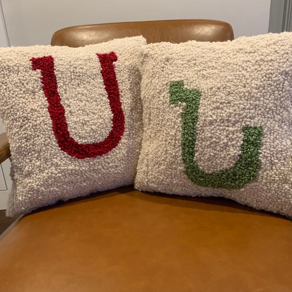 Punch Needle Pillow Etsy