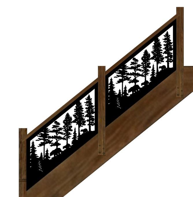 Decorative Rustic Metal Panel, Metal Panel Insert for Stair Rail ...