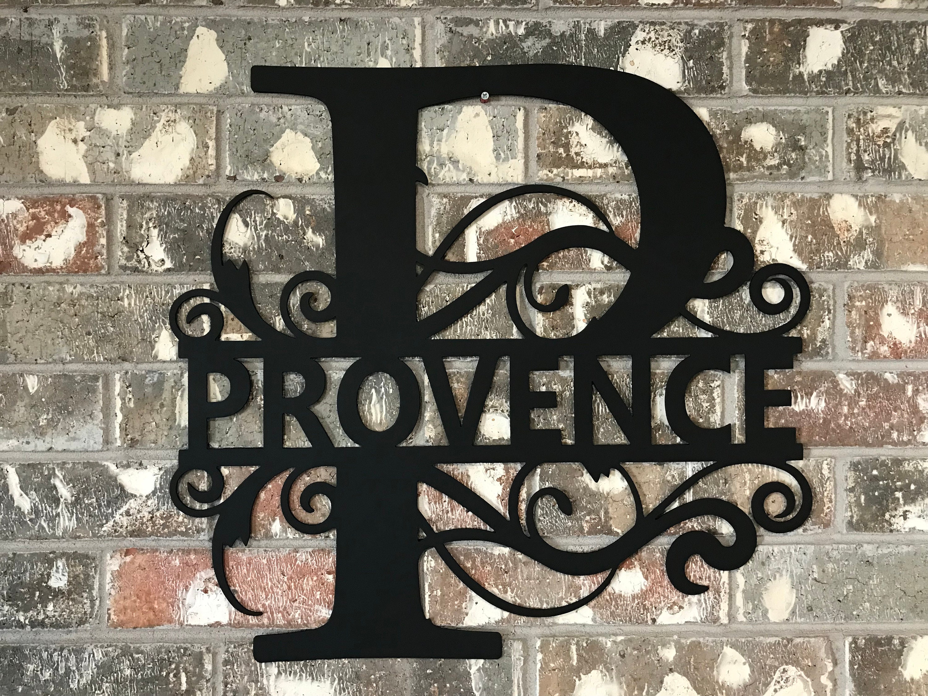 Custom Monogram Metal Sign Personalized Metal Sign Family Etsy